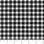 Little Donkeys Christmas Flannel Cozy Up F25280 91 Grey Black Buffalo Plaid Northcott